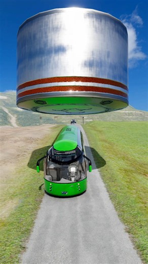 🚌 BeamNG.drive Buses vs Bollard Pressure 💥 | Extreme Bus Crash Test 🚧