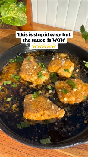 Easy Baked Cod with Lemon and Garlic: https://themeddish.com/Easy-Baked-Cod The sauce on this fish is WOW!? This is the ultimate easy dinner I make more often than not. It is healthy and satisfying, packed with bold Greek food flavors, and ready in just 20 minutes. If you love Mediterranean food and need a quick meal that tastes incredible, this is it. Ingredients: * Cod fillet pieces * Fresh lemon juice * Extra virgin olive oil * Melted butter * Minced garlic * All-purpose flour * Ground corian