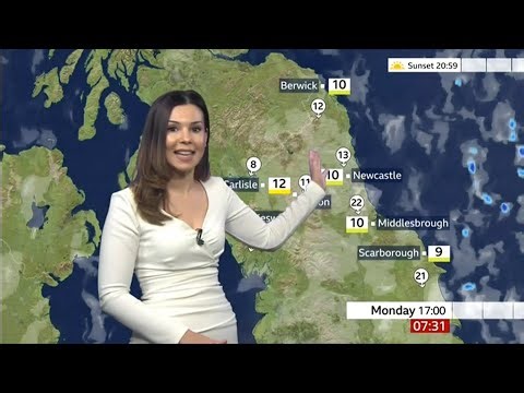 BBC Breakfast weather :Today temperatures are low. A risk of hailstones and thunder on Wednesday