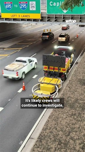 Lane remains closed after concrete falls on DC’s Southwest Freeway