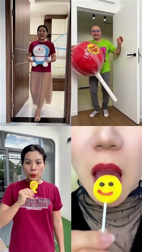 Open the Door & Say Hello Then the Lollipop Magic Begins 🍭✨😂