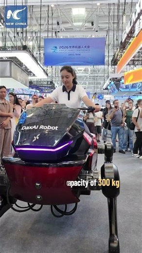 Riding heavy-load robotic horse at World Robot Conference