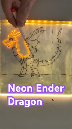I Made the Minecraft ENDER DRAGON Neon Sign! 🐉 (Wait for the Glow!)