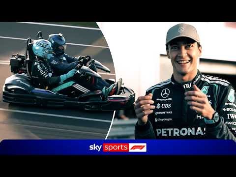 George Russell and Crofty go Silverstone Karting in a two-seater! 😲