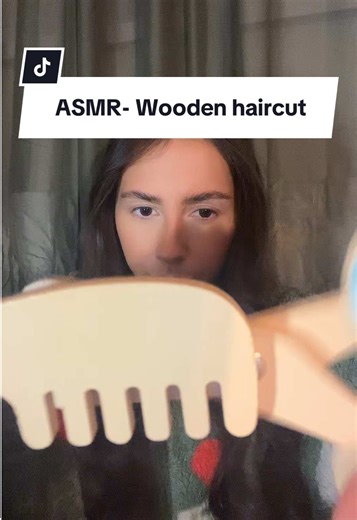 ASMR- Wooden haircut✂️ #asmr #fastasmr #haircut #fyp #hair | asmr