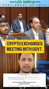 Govt Flags Crypto as ‘high-risk’ System in note to Parliamentary panel. Crypto Exchanges Meeting