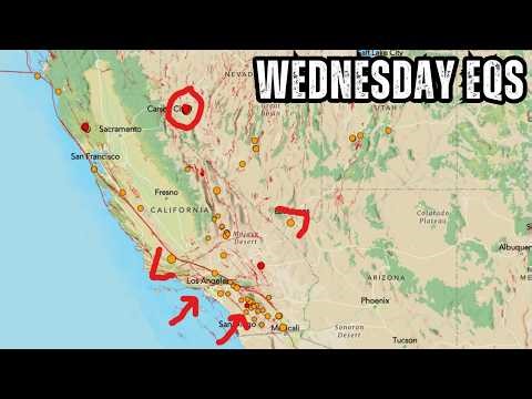 Nevada Aftershocks continue. Uptick in Southern California activity. Wednesday activity.