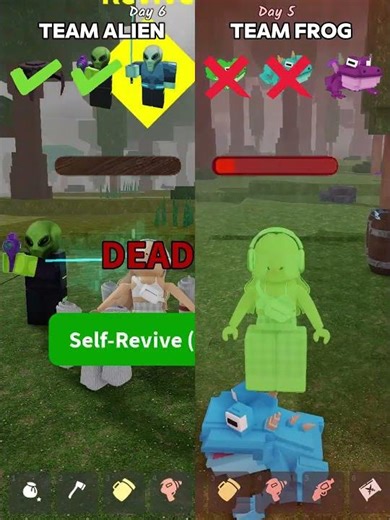 team alien vs team frog roblox 99nights😳#99nightintheforest #99nights #roblox