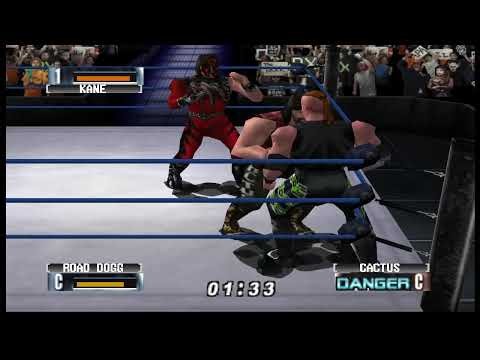 WWF No Mercy - Kane & Road Dogg VS Catcus Jack (N64) #n64gameplay #wwfnomercy