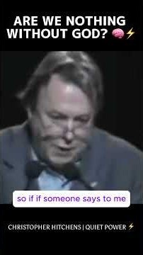 Christopher Hitchens: Are We Nothing Without God? #shorts