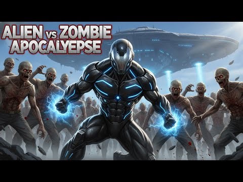 Alien vs Zombies Apocalypse: Epic 3D realistic animation - action scenes full of powerful fight