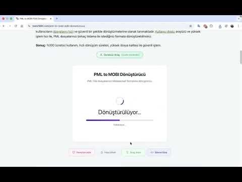 PML to MOBI Dönüştürücü | Palm Markup Language Mobipocket E-Kitap Format Çevirici Online