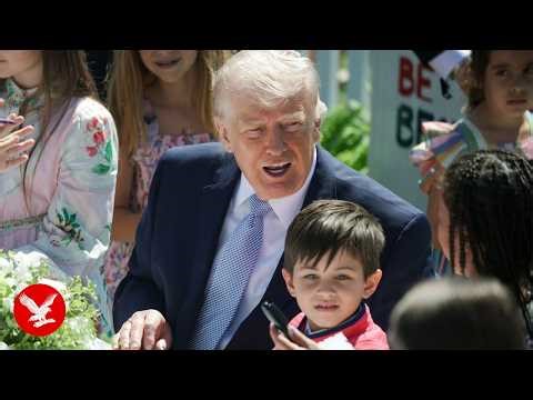 Trump rambles about Biden's 'auto pen to bemused children at Easter egg roll