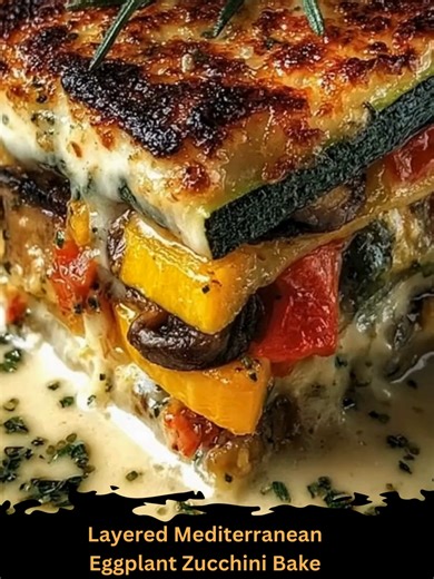 Layered Mediterranean Eggplant Zucchini Bake Recipe