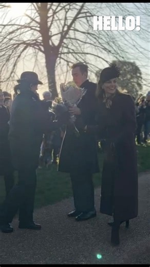 Princess Kate had her hands full with gifts from royal fans - but still made sure she stopped to say hello to those waiting in the cold 🥰 | HELLO!
