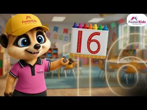 Number 16 for Kids - Sixteen for Hens | Counting & Writing | Foster Kids