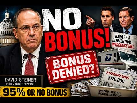 🥇NO MORE BONUSES? New Bill Targets USPS Leadership