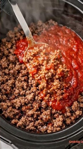 🍝🍅 Crockpot Hearty Meat Sauce 🍅🍝