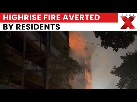 Ghaziabad Society Fire: Resident Breaks Glass, Uses Fire System as Society Blaze Triggers Panic
