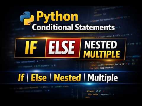 Python Conditional Statement Explained | If Else, Nested If, Multiple If (Beginner to Pro)