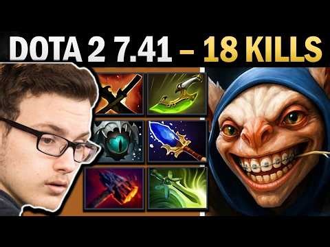 Meepo Dota 2 7.41 with Swift Blink and 18 Kills - Dota Gameplay