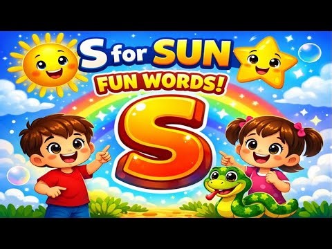 S for Sun ☀️ | Learn Letter S | Fun Alphabet Song for Kids | ABC Phonics for Kids