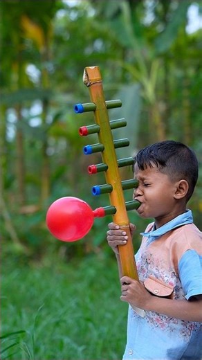 Next Level Bamboo Crafts with Colourful Balloons #craft #bamboo