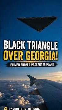 MYSTERIOUS BLACK TRIANGLE OVER GEORGIA | Passenger Captures Possible UAP on Video #uap #unexplained