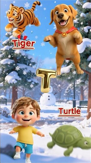 Learn Letter T | T is for Tiger & Turtle 🐯🐢 | Lucky & BoBy