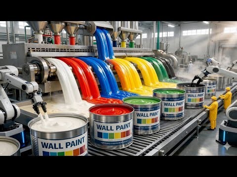 Inside the BIGGEST HIGH TECH Paint Factory - How Limestone Becomes Wall Paint (Full Process)