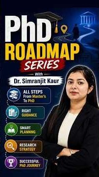 PhD Roadmap Series | PhD Step By Step | PhD Kaise Kare | By Dr. Simranjit Kaur #shorts