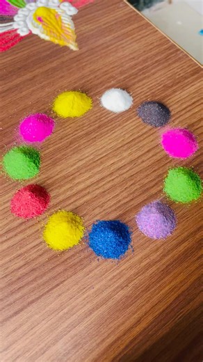 Simple Multicolour Rangoli Using Fork | Trending Rangoli 2026