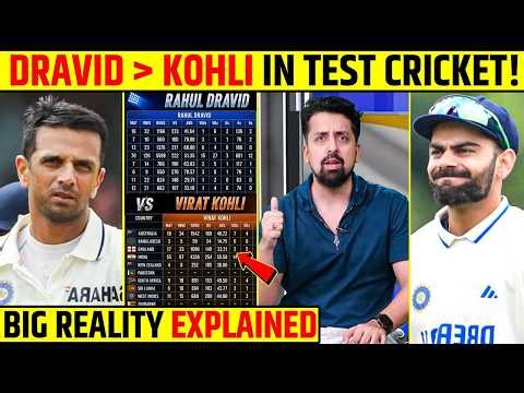 DRAVID GREATER THAN VIRAT KOHLI IN TEST CRICKET? BIG REALITY EXPLAINED! #viratkohli #rahuldravid