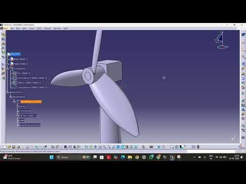 Fan Assembly & Motion Simulation in CATIA V5 | Revolute Joint Explained