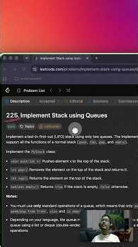 Implement Stack Using Queues 🔥 | LeetCode #225 #shorts #leetcode #coding #strings