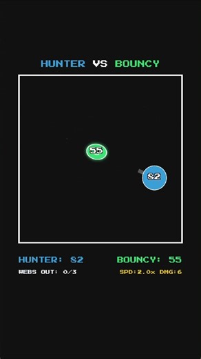 This Fighter Gets STRONGER Every Bounce! (Bouncy vs Hunter) | Match 12 #coding #games #3dgamedev