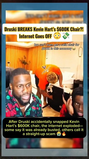 Druski BREAKS Kevin Hart’s $600K Chair?! Internet Goes OFF #druski #trending