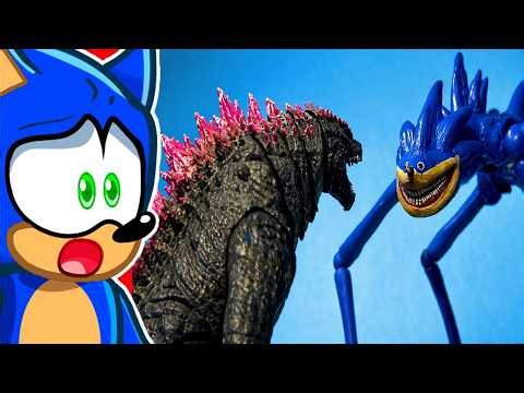 Reacting to EVOLVED GODZILLA vs SHIN SONIC!