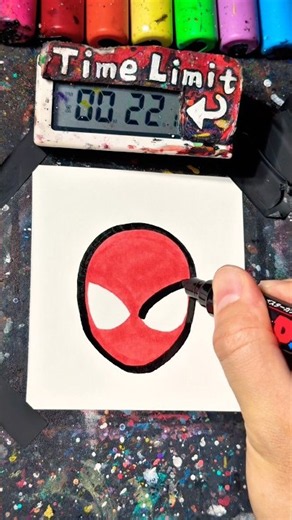 【ASMR】Drawing SpiderMan in 40Sec