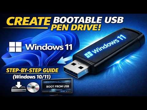 Create Windows 11 Bootable USB Pen Drive | Step-by-Step Guide (Windows 10/11)