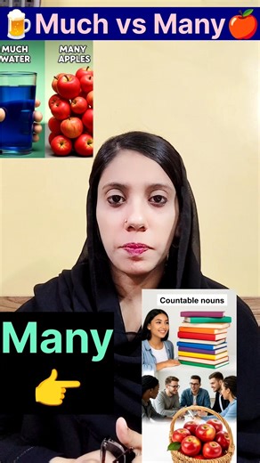 🍺Much vs Many 🍎#englishlanguage #ytshorts #grammar