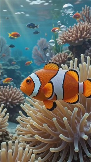 🐠 The Secret Life of the Clownfish | 4K Ocean Cinematic 🌊✨..#shorts #ocean #oceanlife #clownfish