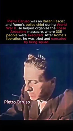 Rome’s Police Chief Executed After Liberation #ww2 #history #historyfacts