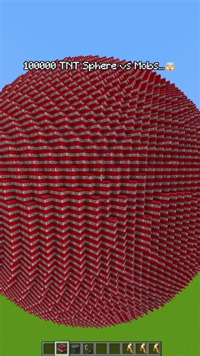 100000 TNT Sphere vs Mobs Minecraft — Massive TNT Explosion Showdown