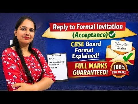 ❌ Don’t Write Address! | CBSE Rule Explained l Formal Invitation Reply (Acceptance) in 5 Minutes