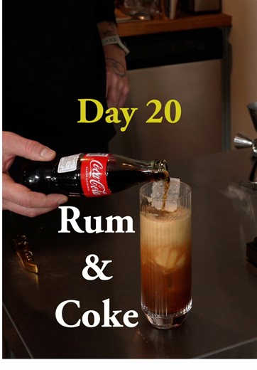 Day 20: Rum & Coke #espressomartinieveryday Don’t sleep on the milk Cream would be nice Ice cream would be insane #espresso #espressomartini #coffee #cocacola #smarterthanyourbartender #thisisacocktailbook