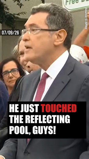 He Was Just Touching It! Accused Reflecting Pool Vandal's Lawyer Says "Every American Is at Risk"