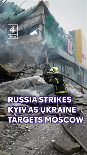Russia strikes Kyiv with missiles as Ukraine targets Moscow with drones