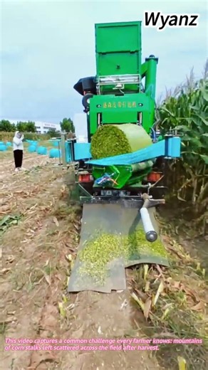 Corn Stalk Harvesting Machine Amazing Farming Technology 🌾