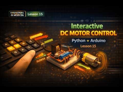 Lesson 15 | Interactive DC Motor Control with Keyboard | Python + Arduino |